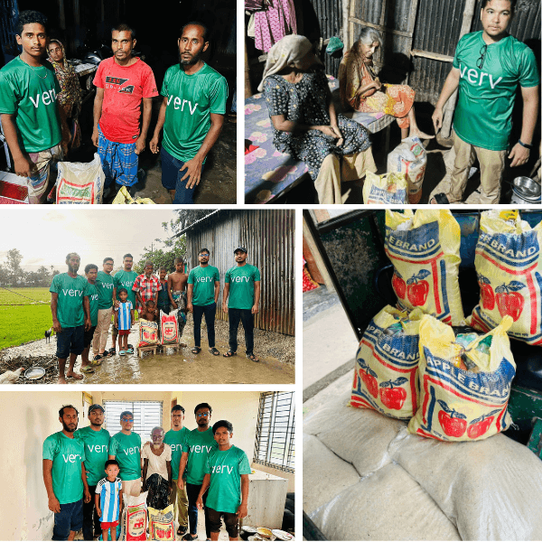 Community volunteers working together